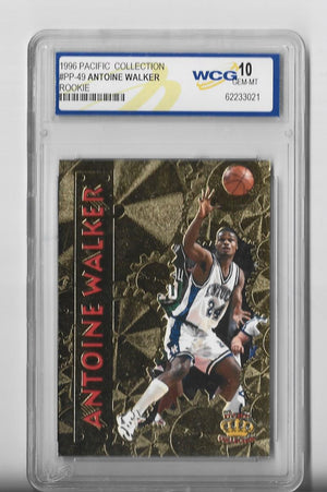 Antoine Walker 1996 Pacific Collection #PP-49 (WCG Grade 10 GEM-MT) Card
