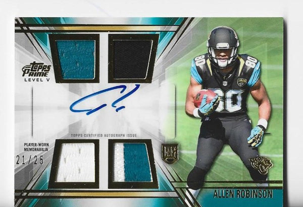 Allen Robinson 2014 Topps Prime #PV-AR (21/25) Autograph Player Worn Memorabilia Card