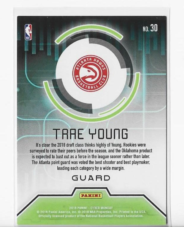 Trae Young 2018 Panini Cyber Monday 072/199 Rookies #30 Rookie Card