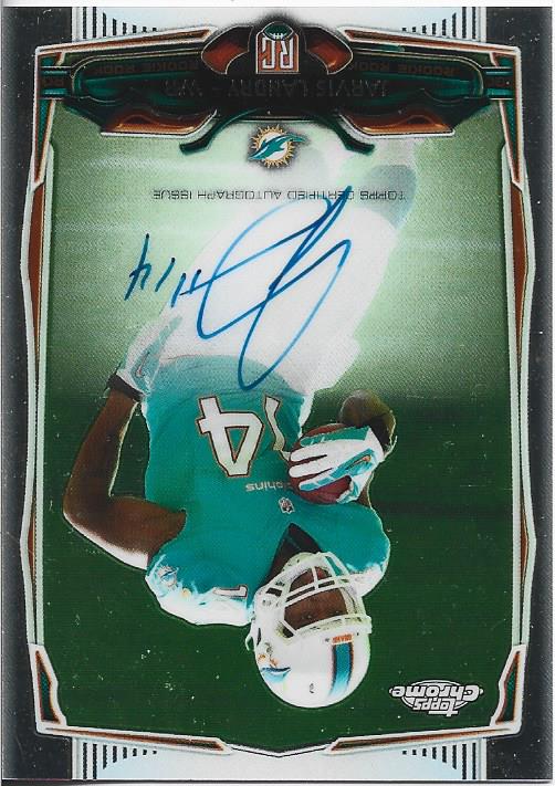 Jarvis Landry 2014 Topps Chrome Autographed Rookie Card