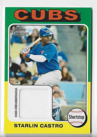 Starlin Castro 2011 Topps Topps Lineage #75R-SC Game-Used Memorabilia Card