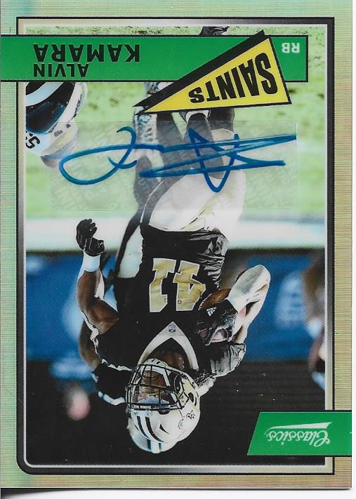 Alvin Kamara 2018 Panini Classics Silver #63 Autographed Card 2/50