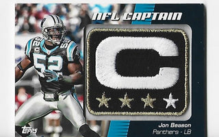 Jon Beason 2012 Topps #NCP-JB NFL Captain Patch Card