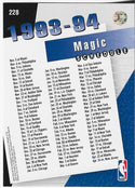 1993 Orlando Magic Upper Deck Card #228