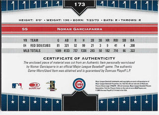 Nomar Garciaparra 2005 Donruss Game Worn Jersey Card