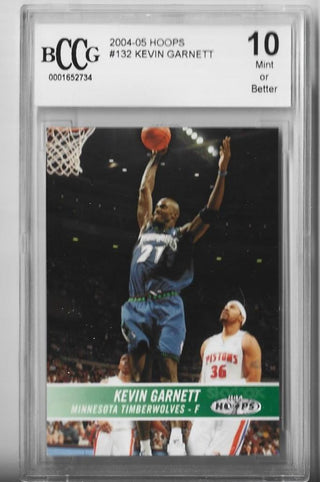 Kevin Garnett 2004-05 Fleer NBA Hoops #132 (Beckett Grade 10 Mint Or Better) Card