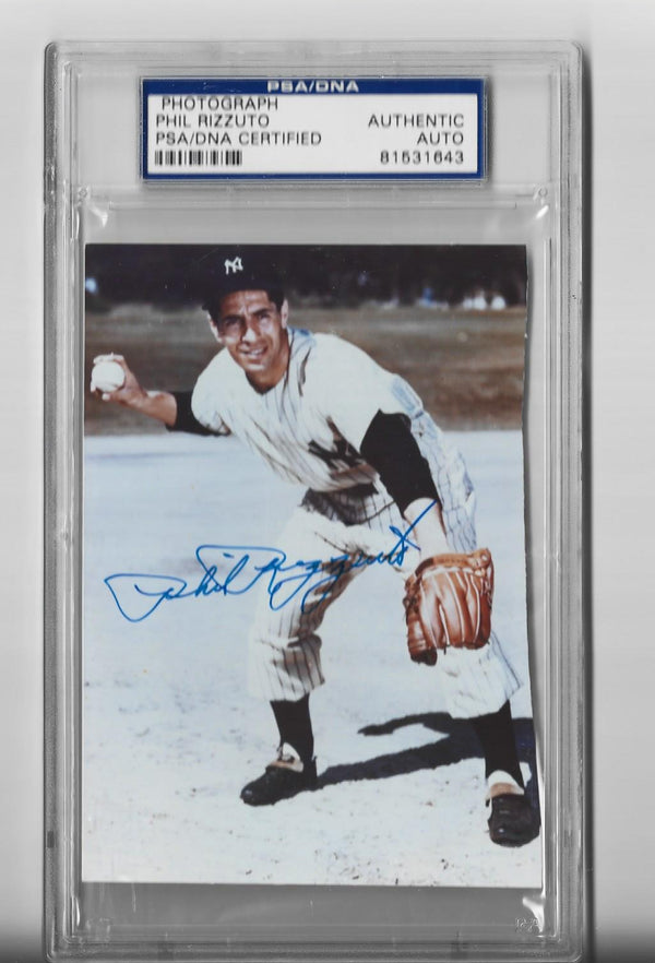 Phil Rizzuto Autograph PSA/DNA Certified Photograph