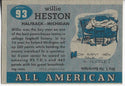 Willie Heston 1955 All American Card
