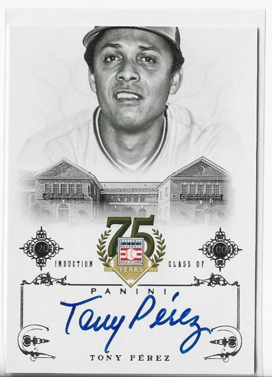 Tony Perez 2014 Panini Hall Of Fame Baseball #94 Autograph Card