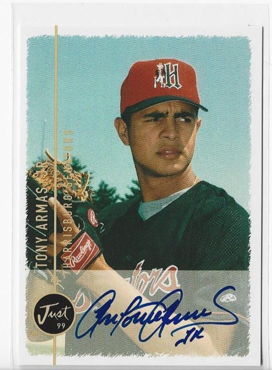 Tony Armas Jr. 1999 Just Minors Autographed Card