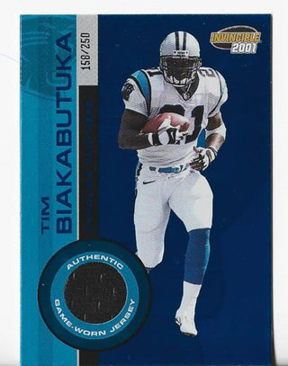 Tim Biakabutuka 2001 Invincible #32 (158/250) Game-Worn Jersey Card
