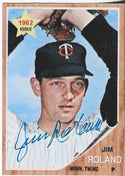 Jim Roland 1962 Topps Reprint Autographed Card (JSA)