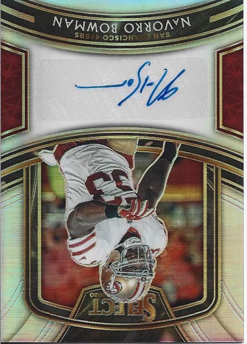 Navorro Bowman 2020 Select Silver Autographed Card 80/149