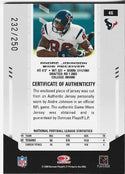 Andre Johnson 2004 Donruss Playoff Game Worn Jersey Card 232/250