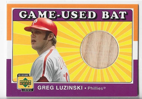 Greg Luzinski 2001 Upper Deck #B-GL Game-Used Bat Card