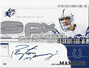 Peyton Manning 2002 Upper Deck Autographed Card