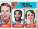 Rick Barry, Walt Frazier, and Larry Steele 1975 Topps NBA Steals Leaders Card #6