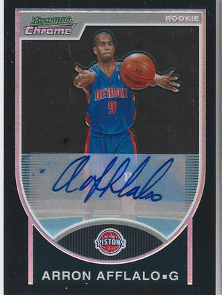 Arron Afflalo 2006 Bowman Chrome Autographed Rookie Card 66/99