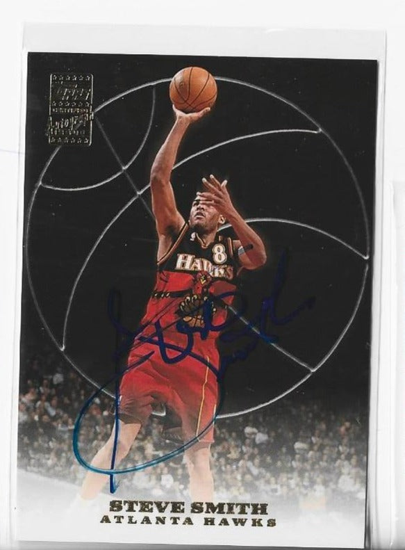 Steve Smith autographed Basketball Card (Atlanta Hawks) 1999