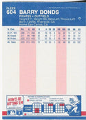 Barry Bonds 1987 Fleer Card #604