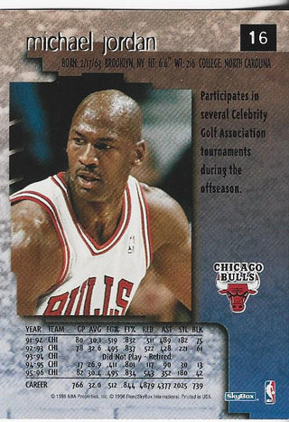 Michael Jordan 1996 Skybox #16 Card