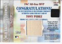 Tony Perez 2002 Topps Gold Label Bat Card