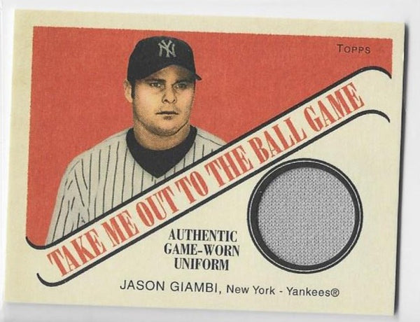 Jason Giambi 2004 Topps Take Me Out To The Ball Game, Game-Worn Uniform Card