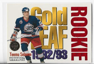 Teemu Selanne 1992-93 Leaf (1 Of 15) Rookie Card