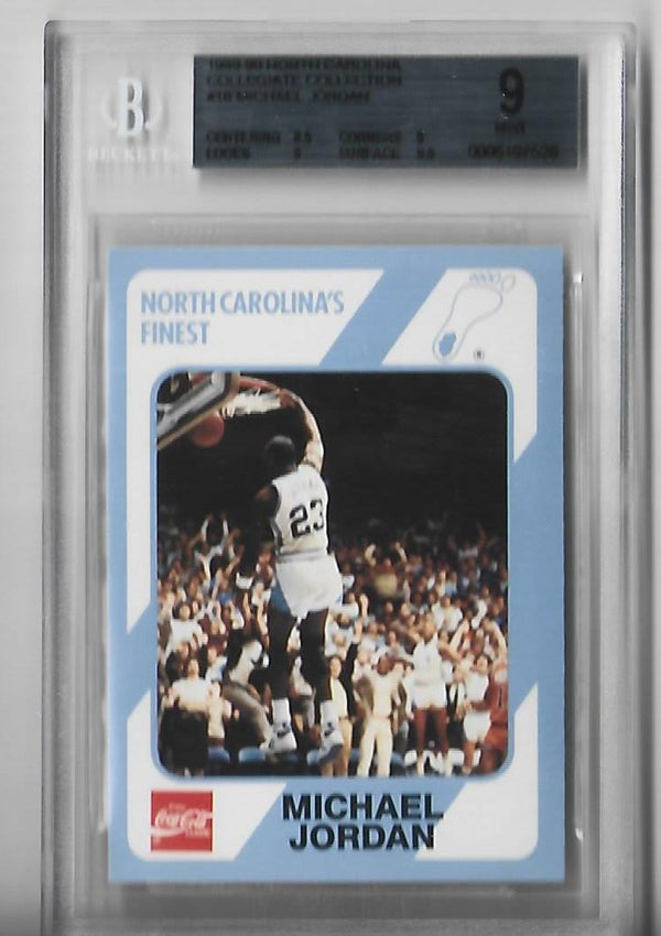 Michael Jordan 1989-90 North Carolina Collegiate Collection #16 (Beckett 9 MINT) Card