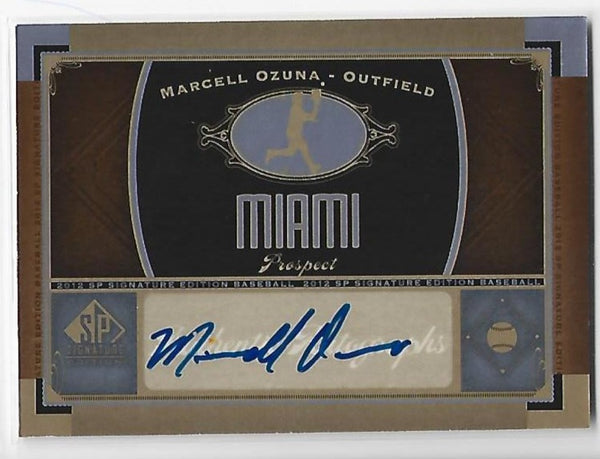 Marcell Ozuna 2012 Upper Deck SP Signature Edition Autograph Card