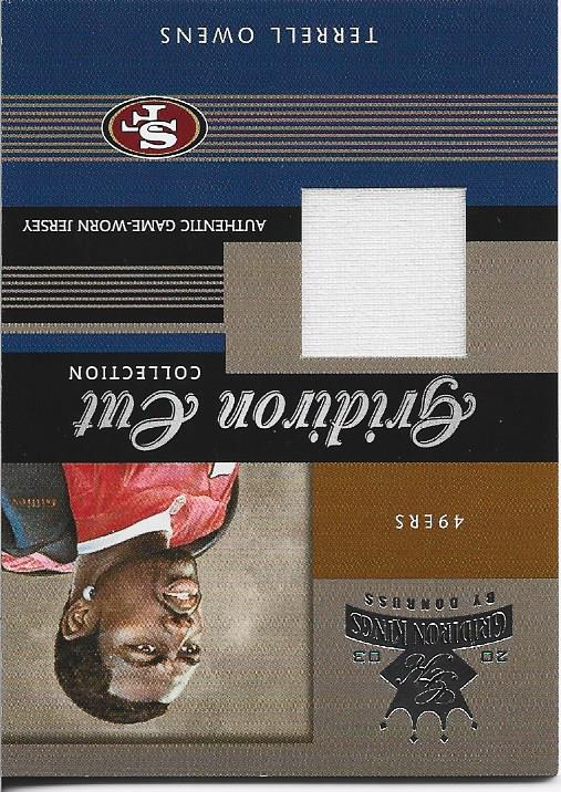 Terrell Owens 2003 Donruss Game Worn Jersey Card 292/375