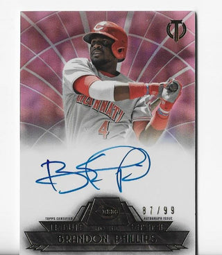 Brandon Phillips 2014 Topps Tribute #TBT-BP (87/99) Autograph Card