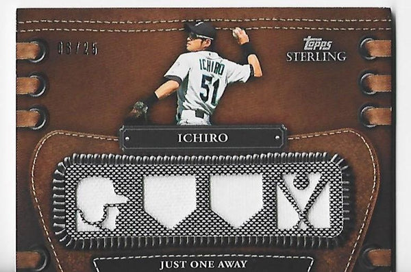 Ichiro 2010 Topps Sterling #4LLR-57 (06/25) Game-Used Memorabilia Card
