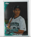 Mike Stanton Unsigned 2010 Topps #190 Chrome Rookie Card