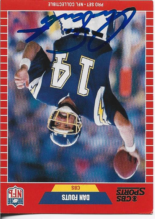 Dan Fouts 1989 NFL Pro Set Autographed Card (JSA)