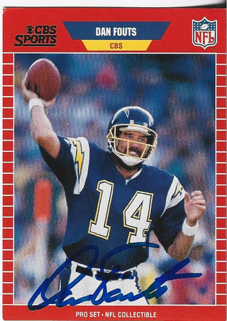 Dan Fouts 1989 NFL Pro Set Autographed Card (JSA)