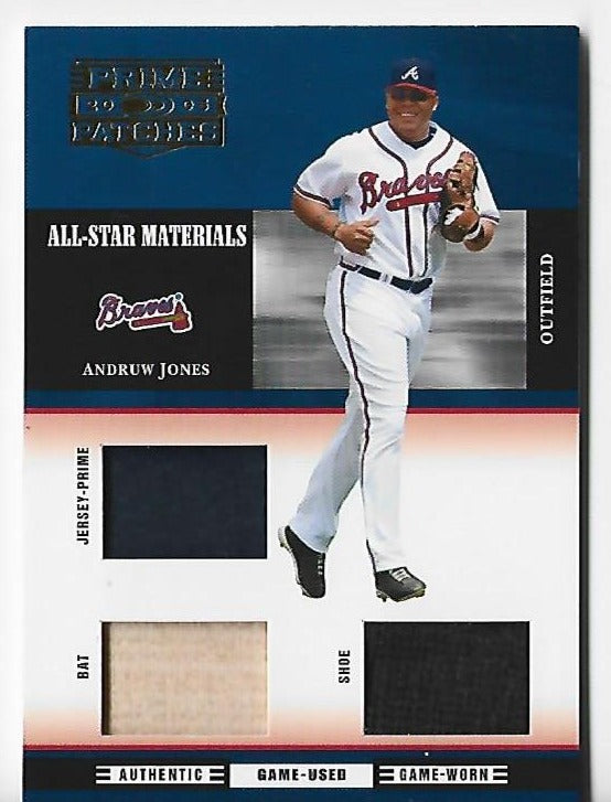 Andruw Jones 2005 Donruss All Star Materials #ASM-16 Prime Patches Card