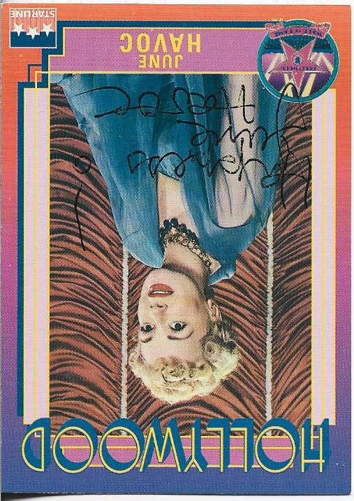 June Havoc 1991 Starline Hollywood Autographed Card #113