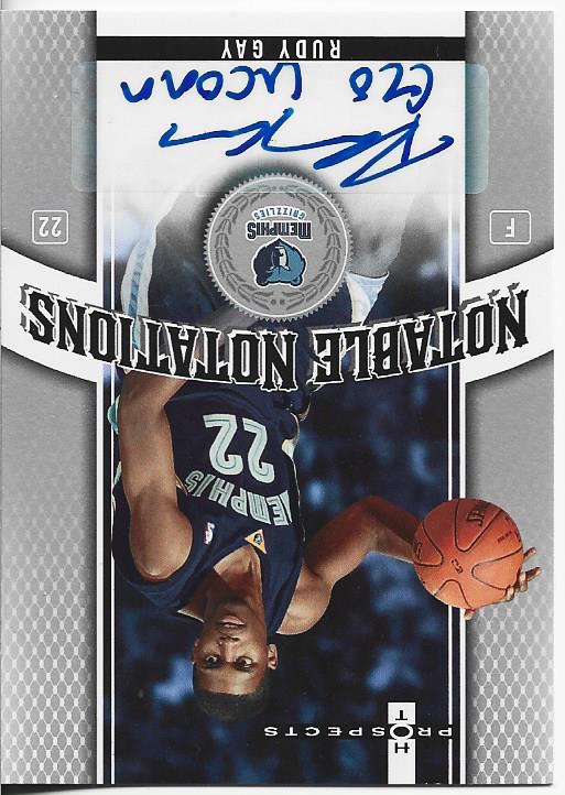 Rudy Gay 2006 Fleer Autographed Card 33/50 #NN-RG