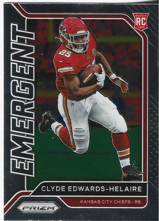 Clyde Edwards Helaire 2020 Panini Prizm Emergent Rookie Card #3