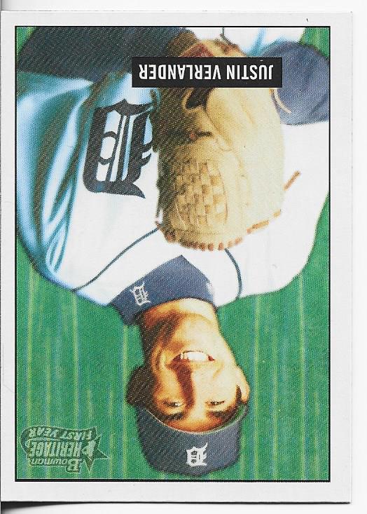 Justin Verlander 2005 Topps Heritage Rookie Card #220