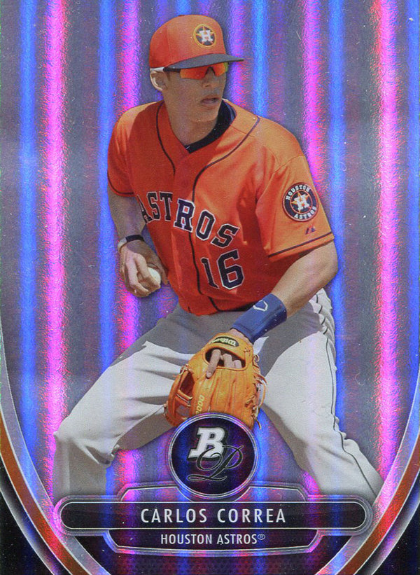 Carlos Correa Unsigned 2013 Topps Platinum Bowman Card