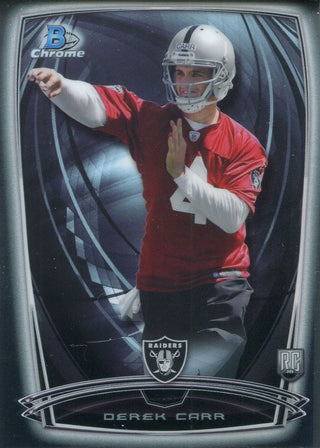 Derek Carr Unsigned 2014 Topps Bowman Rookie Card