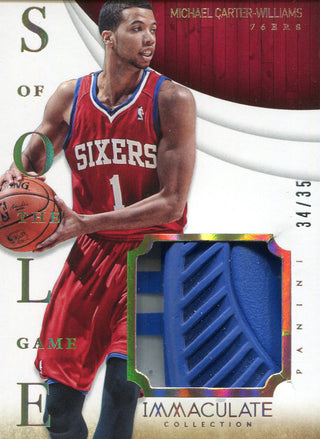 Michael Carter-Williams Unsigned 2014 Panini Game-Worn Sneaker Immaculate Collection Card