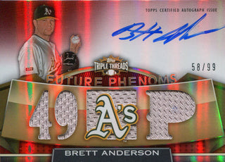 Brett Anderson Autographed 2011 Topps Triple Threads Future Phenoms Card