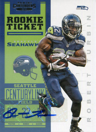 Robert Turbin Autographed 2012 Panini Contenders Rookie Card