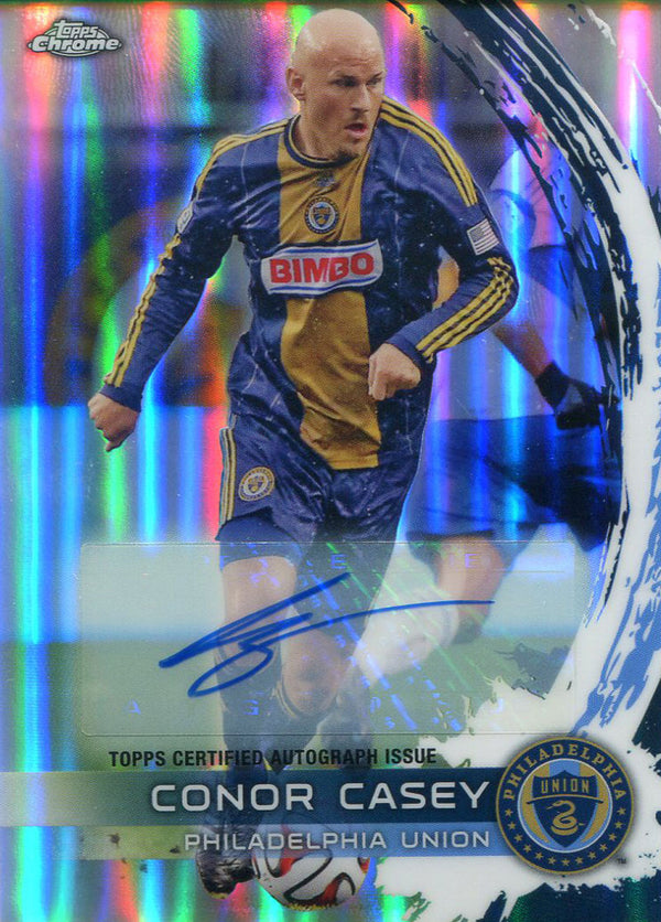 Conor Casey Autographed 2014 Topps Power Ranking Chrome Card