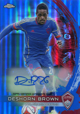 Deshorn Brown Autographed 2014 Topps Power Ranking Chrome Card