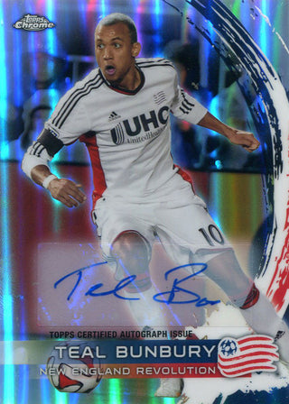 Teal Bunbury Autographed 2014 Topps Power Ranking Chrome Card