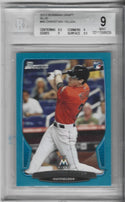 Christian Yelich 2013 Bowman Draft Blue Rookie Card (BGS Mint 9) 31/500 #40
